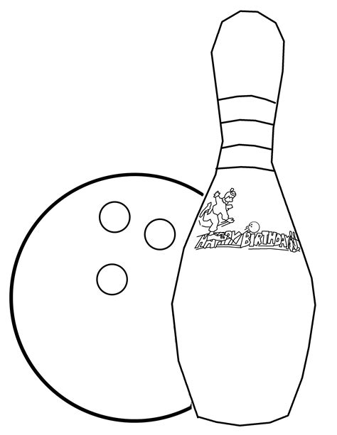 Bowling Pin Coloring Pages Kids Coloring Pages Printable Free