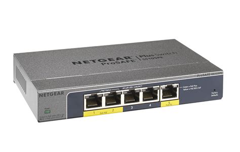 Netgear 5 Port Gigabit Ethernet Smart Managed Plus Poe Switch Black