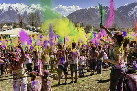 Filea Celebration Of Holi Festival Of Colors Utah United States 2013