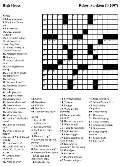 Tv Show Crossword Puzzles Printable Printable Crossword Puzzles Gambaran