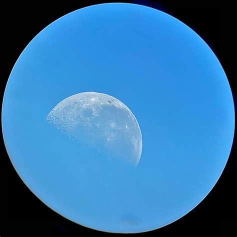 Morning Moon 55 Waning Gibbous Rastrophotography