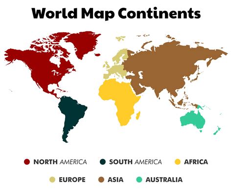 Basic World Map World Map With Countries World Map Map Of Continents Images