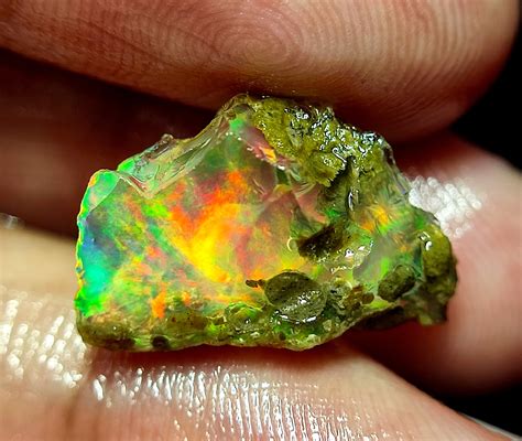 Aaa Opal Crystal Raw Ethiopian Opal Rough Multi Fire Opal Etsy