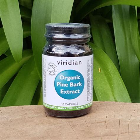 Organic Pine Bark Extract 30 Capsules Viridian Organic Choice