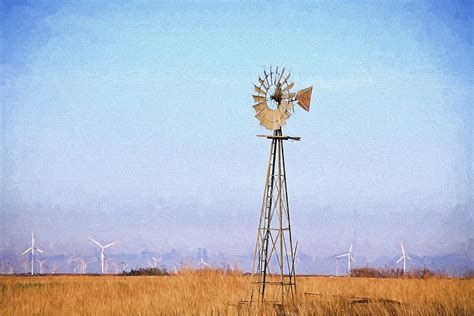 Kansas Windmills Digital Art By Jc Findley Fine Art America