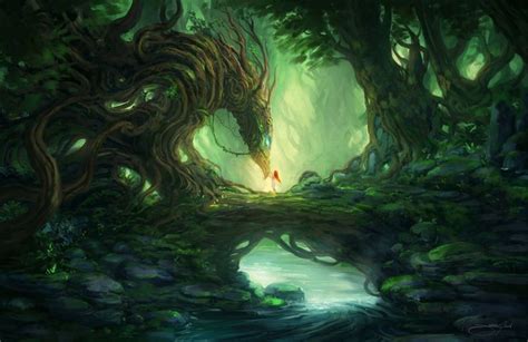 Forest Guardian By Jjcanvas Dragon Pictures Forest Spirit Fantasy