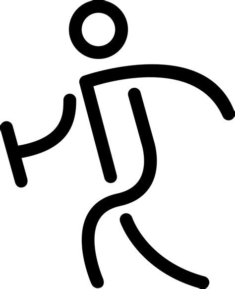 Download Sportive Stick Man Walking With An Object Comments Hombre