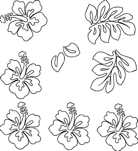 Hawaiian Flower Coloring Page WeColoringPage 09  Wecoloringpage.com