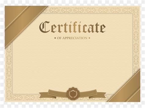 Certificate Of Appreciation Template With Gold Border Premium Vector