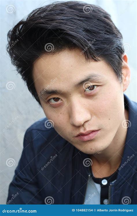 Man With Neutral Expression Closeup Stock Photo Image Of Cold