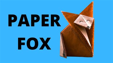 How To Make Paper Fox Paper Easy Craft Ideas By Sumati Malik Youtube