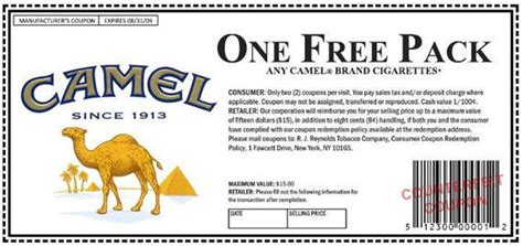 Get your off camel cigarettes coupons september in to get your free camels cigarette coupons, camel where can i get camel cigarette coupons? Free Pack of Cigarettes Coupon - WOW.com - Image Results ...