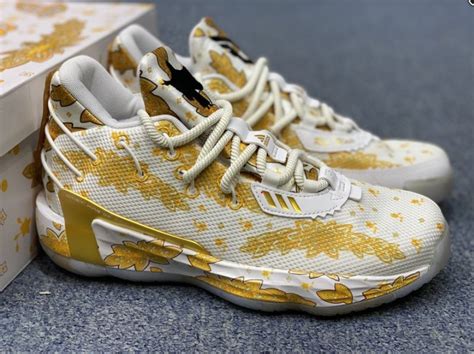 Adidas Dame Ric Flair Black Gold Basketball Shoes Lillard Gz Size