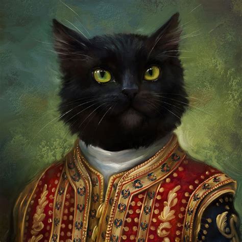 Classic Oil Paintings Of Cats As Royalty Cat Art Cat Portraits Cat