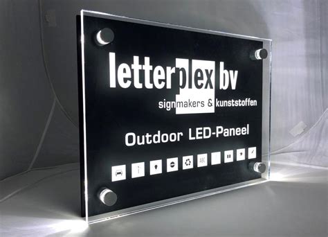 Plexiglas Led Bord Voor Buiten Met Naam En Logo Letterplex Signmakers