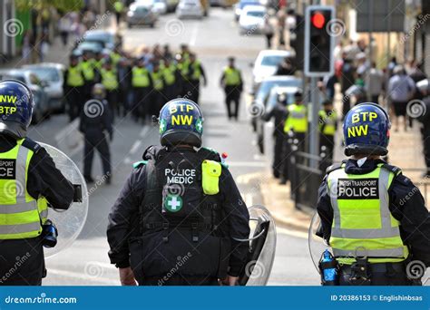 Protesters And Police At A Demonstration Editorial Stock Photo Image