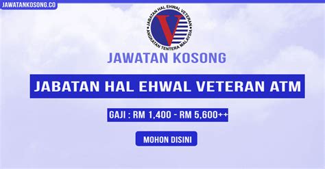 Contextual translation of jabatan hal ehwal khas into english. Jawatan Kosong Jabatan Hal Ehwal Veteran ATM (JHEV)