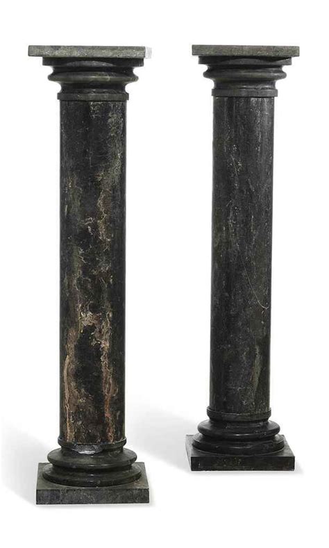 A Pair Of Black Marble Pedestal Columns Columns Decor Pillar Design