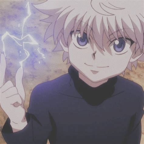 An Anime Character With Blue Eyes Pointing To Something In Front Of Him