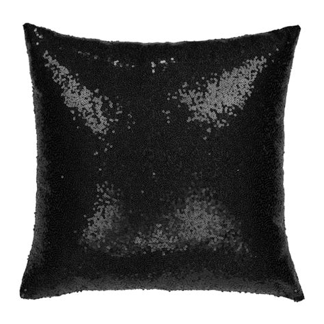 Unique Bargains Sparkling Sequin Decorative Throw Pillow Cover 16 X 16