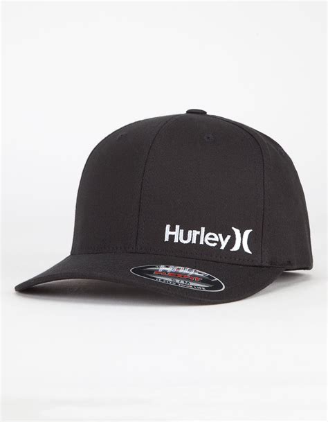 Hurley Mens Flexfit Cap Hurley Corp Black Ebay