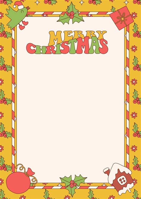 Blank Sheet Of Planner And To Do List Groovy Christmas Letterhead Or
