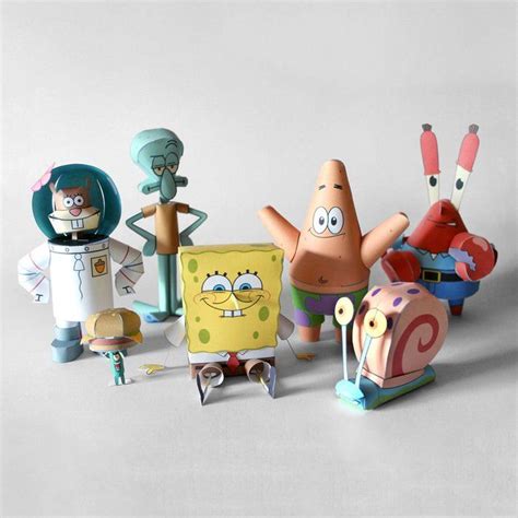 Spongebob And Friends Papercraft The Whole Collection Paper Crafts