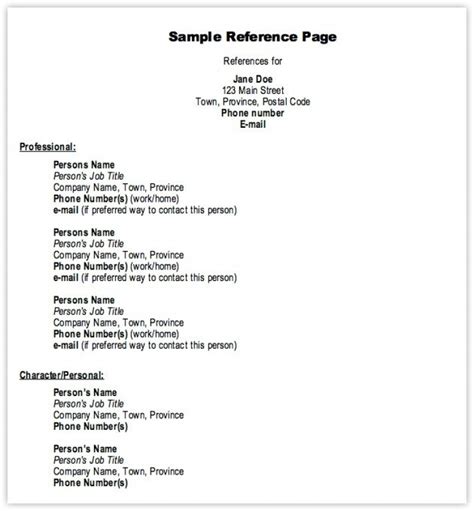 The same format for dates is used throughout the sections. Resume References Format - task list templates
