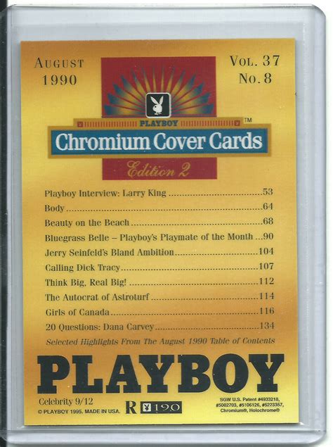 Playboy Chromium Cover Cards Edition 2 R190 Celebrity Refractor Erika