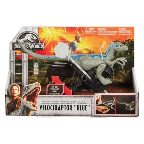 Mattel Hot Wheels Jurassic World Character Car Velociraptor Blue Toy