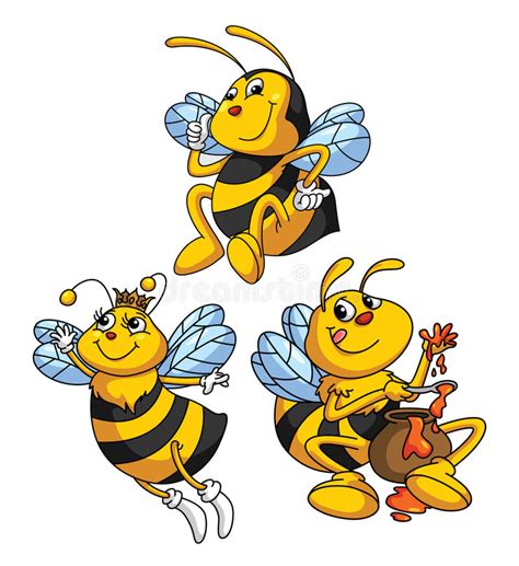 Wählen sie aus 340+ biene clipart grafischen ressourcen und laden sie sie in form von png, eps, ai oder psd herunter. Bienen-lustige Karikatur vektor abbildung. Illustration ...