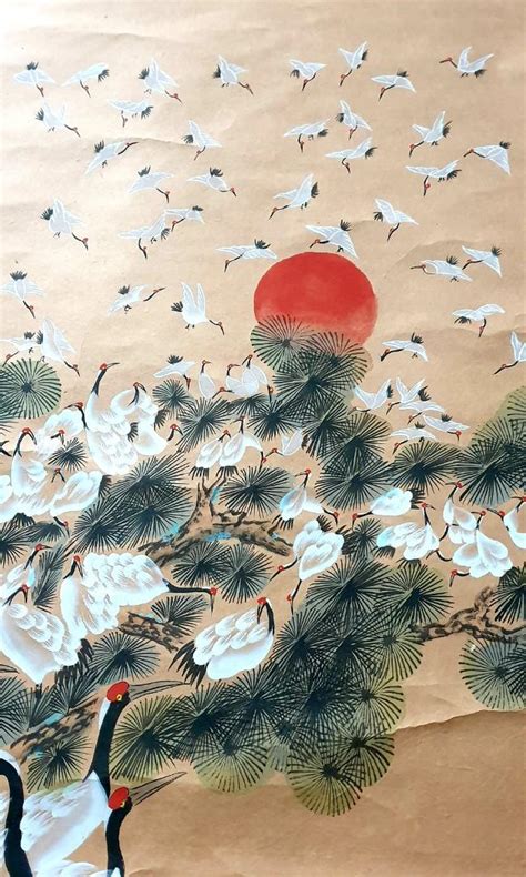 100 Birds Feng Shui Handpainted Art Chinese Scroll Home And Furniture