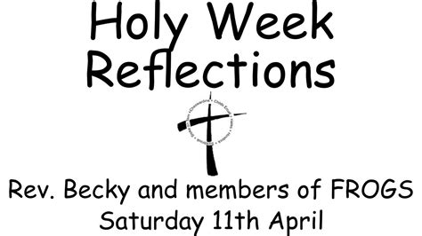 Holy Week Reflection Saturday Th April Youtube