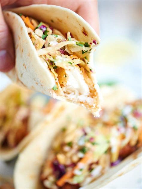 Maybe you would like to learn more about one of these? Beer Battered Fish Tacos - Fried Cod Tacos w/ Asian Slaw ...