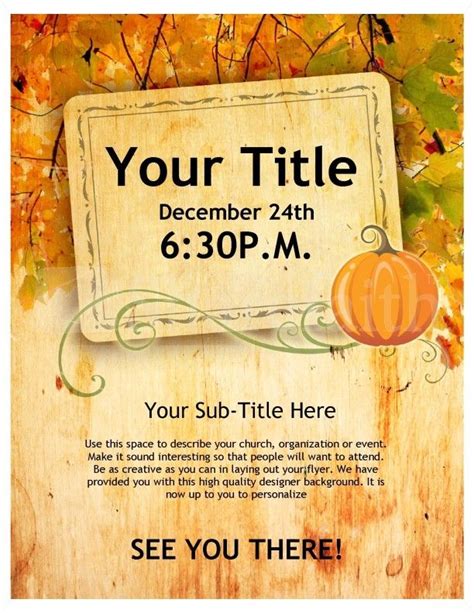 Free Fall Flyer Templates For Word