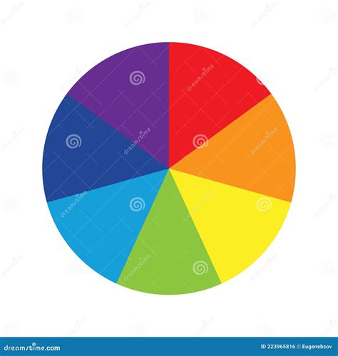 Color Wheel Pallet Spectrum Different Color Circle Stock Vector
