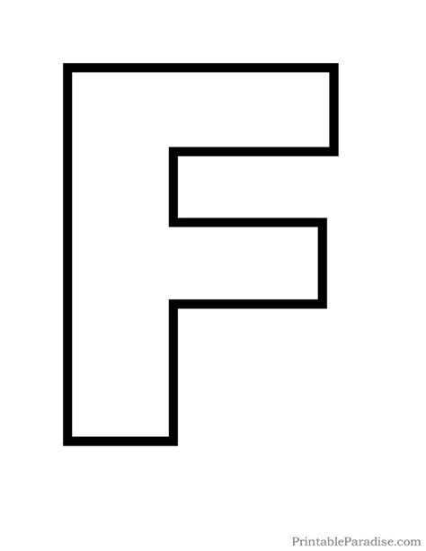 Printable Letter F Outline Print Bubble Letter F Alphabet Letters