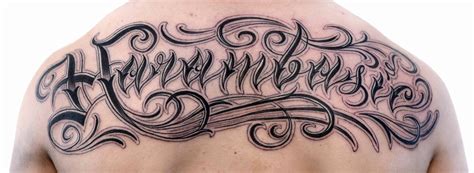 Calligraphy Font For Tattoo Beautiful Custom Script Writing Tattoo On