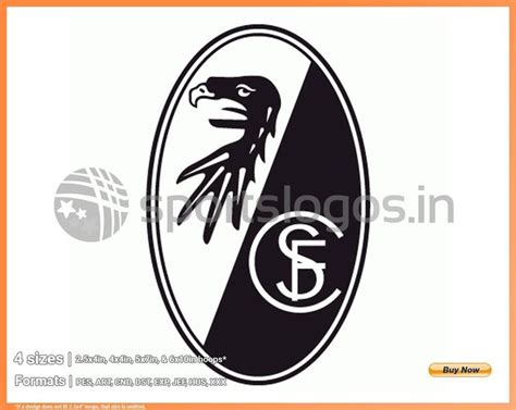 Render image must be jpg or png. SC Freiburg - Soccer Sports Embroidery Logo in 4 sizes ...