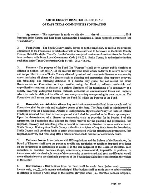 Smith County officials approve setting up disaster relief fund; East