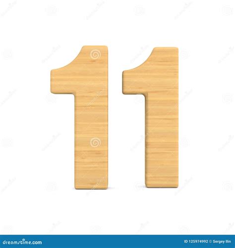 Number Eleven On White Background Isolated 3d Illustration Stock