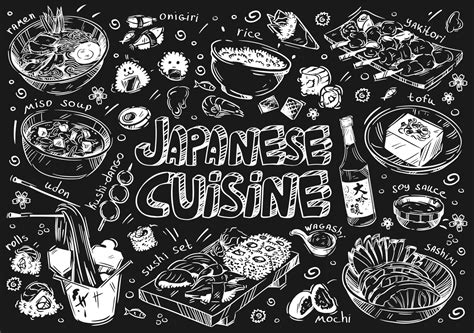 Hand Drawn Vector Illustration Food Doodle Japan Cuisine Rolls Sushi