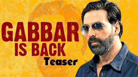 Gabbar Is Back Teaser Akshay Kumar Shruti Hassan Releases Youtube