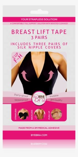 Bye Bra Adhesive Breast Lift Tape Includes Silk Nipple Bye Bra Nude