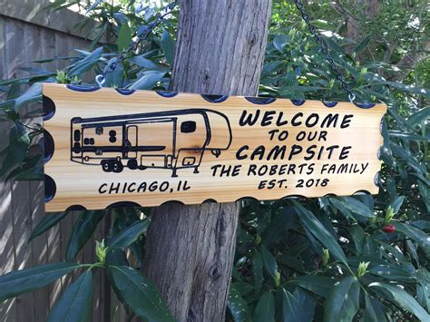 Personalized Camping Signs Custom Outdoor Name Signs Custom Etsy