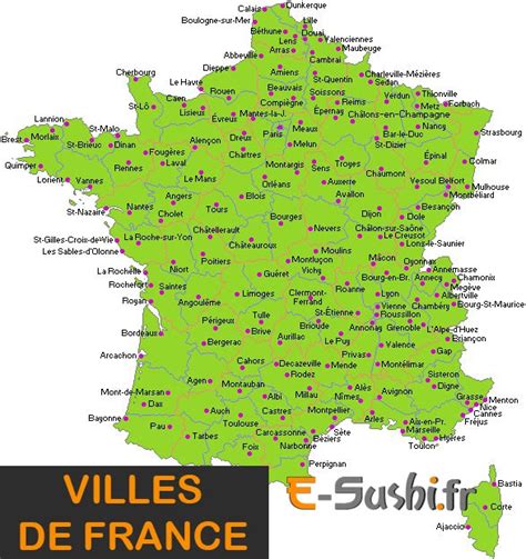 Carte des routes de france, calcul d'itinéraire avec ou sans péage. Carte de France Villes - Images et Photos - Arts et Voyages