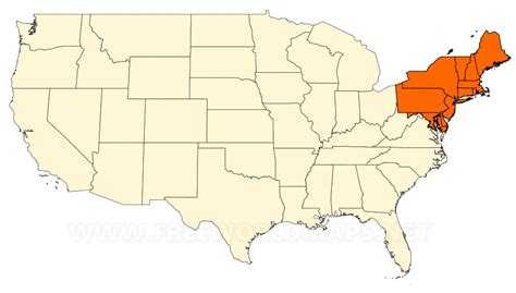 Map Of Northeast Usa With Cities