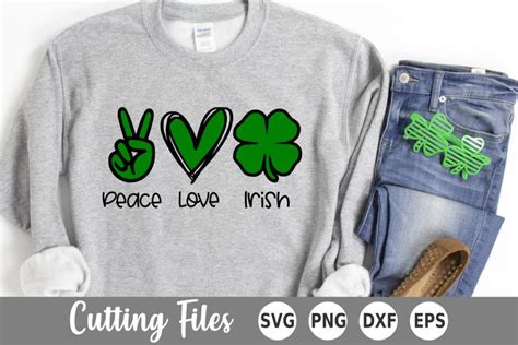 St Patricks Day Svg Peace Love Irish Svg