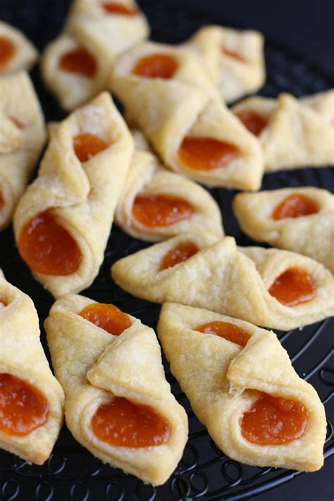 Apricot Kolache Cookies With Cream Cheese Pastry Snowflakes