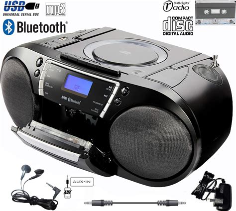 Ultimate Portable Stereo Boombox Dab Radio Cd Cassette Tape Usb Mp3 Fm Radio Bluetooth